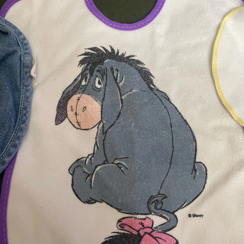Disney Eeyore, Old Macy and Precious Moments Vintage Bibs